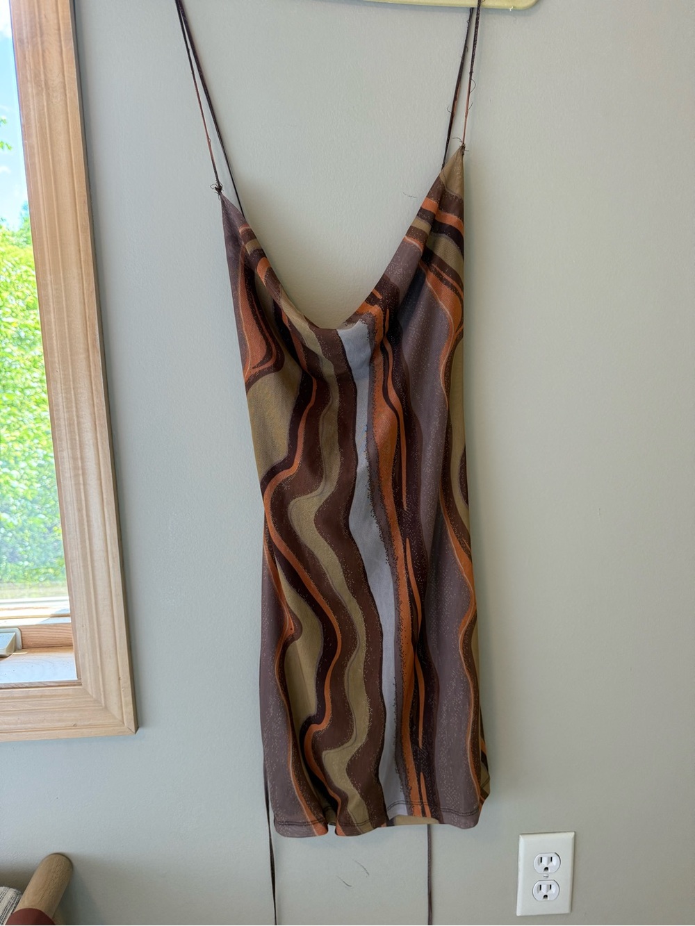 Motel Rocks Brown Multi-Color Swirl Mini Dress - Picture 2 of 4